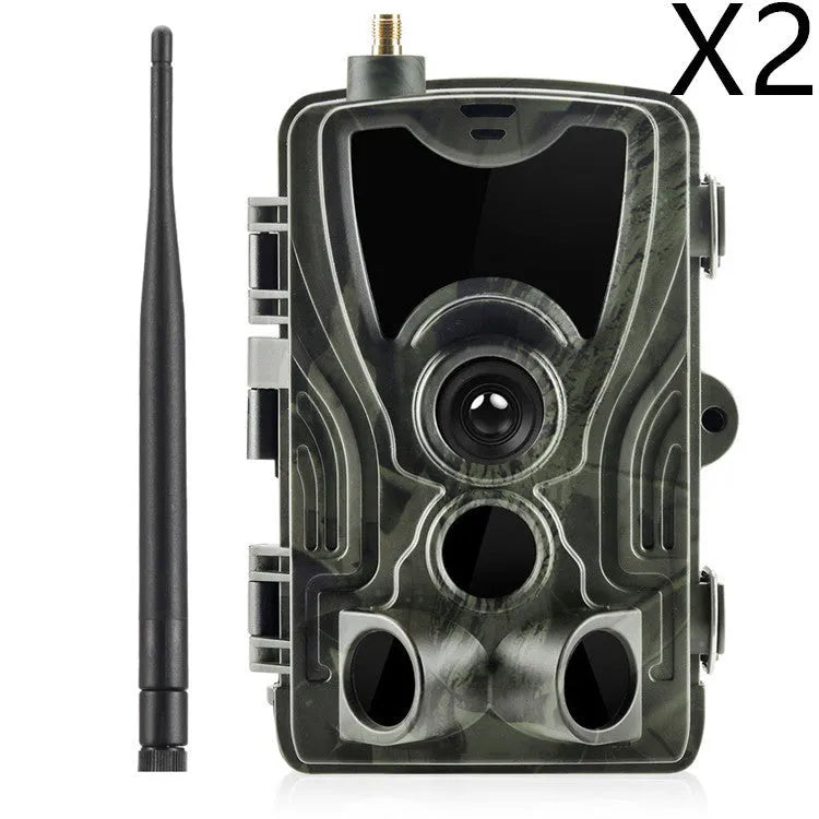 HC801A night-version hunting trail camera in Army Green with infrared sensor and waterproof housing