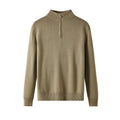 Men's casual sweater thickened wool base shirt long sleeve slim fit pullover in multiple colours black light gray bronze coffee blue gray apricot stone sand