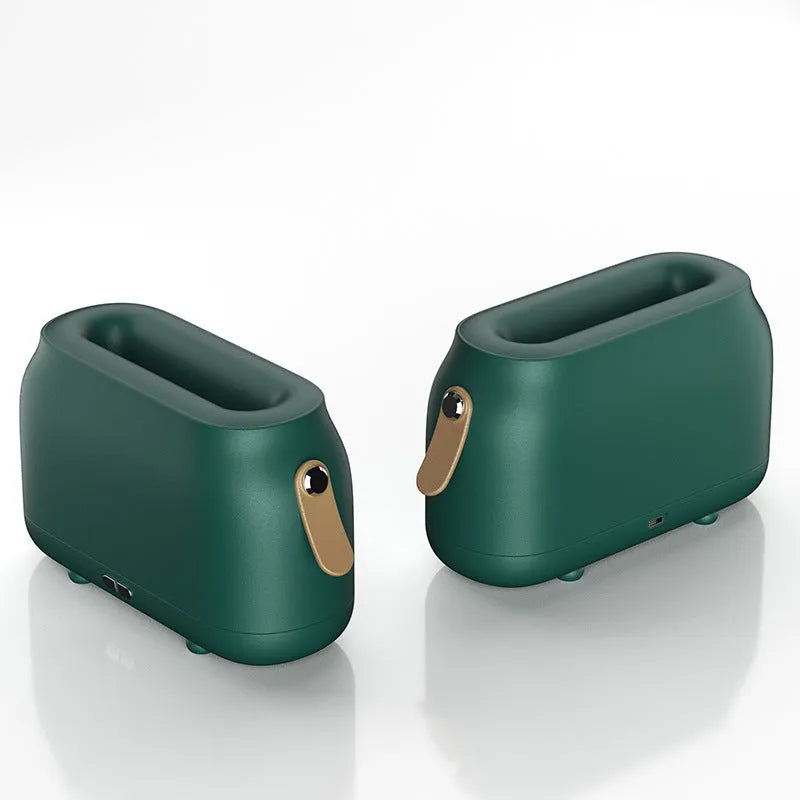 Square USB aroma diffuser humidifier with single fog outlet, 0.5-1L tank and below 36dB operation.
