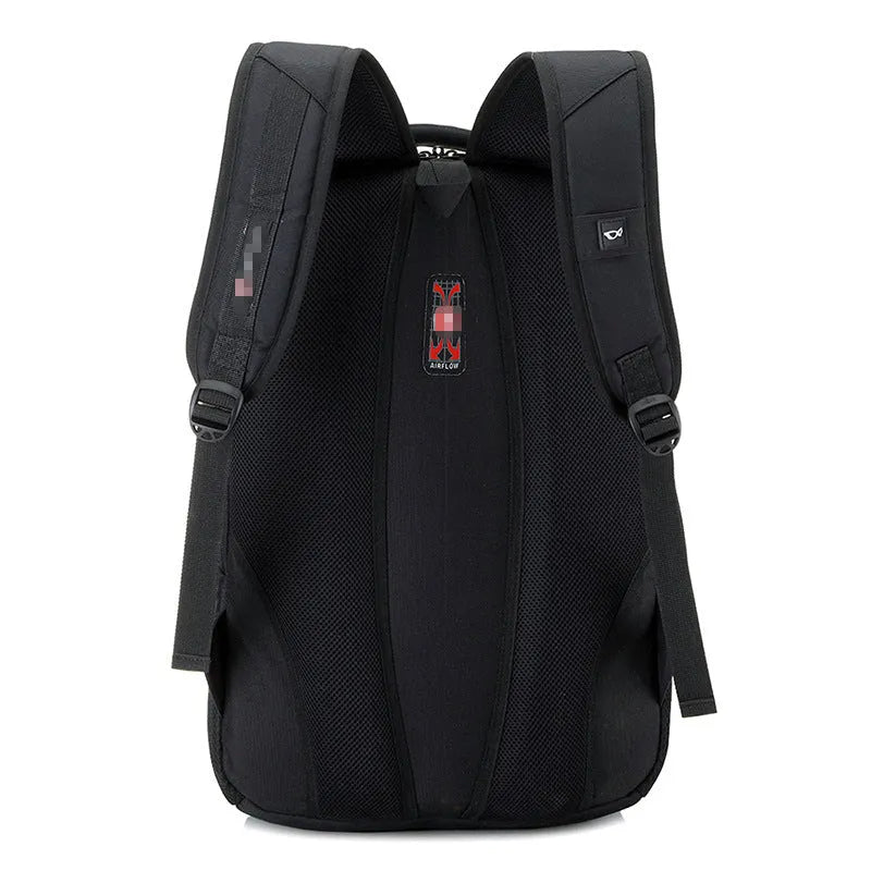 Men's Oxford cloth shoulder computer bag in plain design with handle and zipper, suitable for 15 or 17 inch laptops