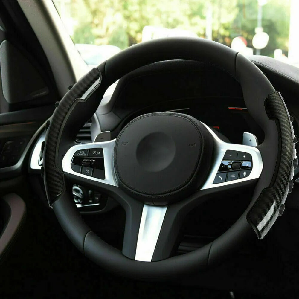 Carbon fibre black fibre steering wheel anti-skid sleeve for 38cm diameter wheels