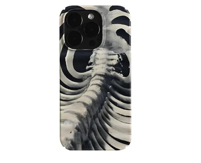 Retro art niche hard phone case for iPhone with scratch-resistant glossy finish
