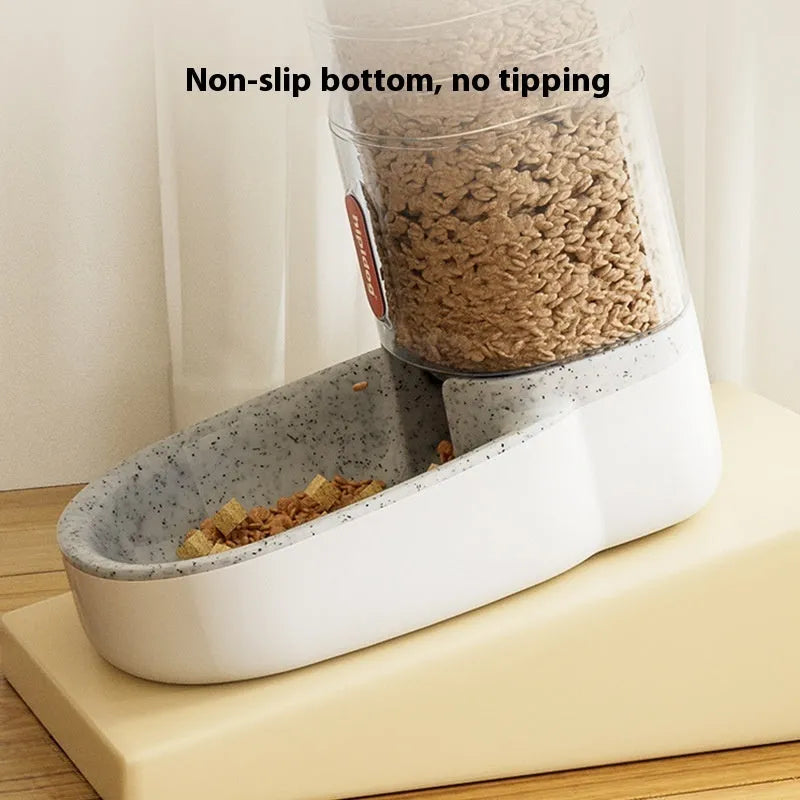 Grey automatic pet drinking fountain with 3.8L large capacity reservoir for cats and dogs.