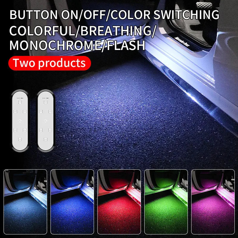 Car warning door light with LED anti-collision safety strip projection