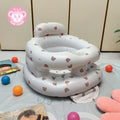 Inflatable baby dining chair and infant sofa in PVC, shown in Bear Base, Dinosaur Planet, or Love Rabbit design option