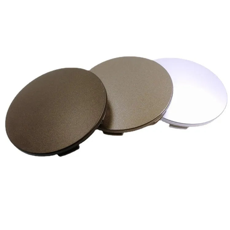 65mm ABS plastic car wheel hub centre cover in antique copper finish with aluminium label