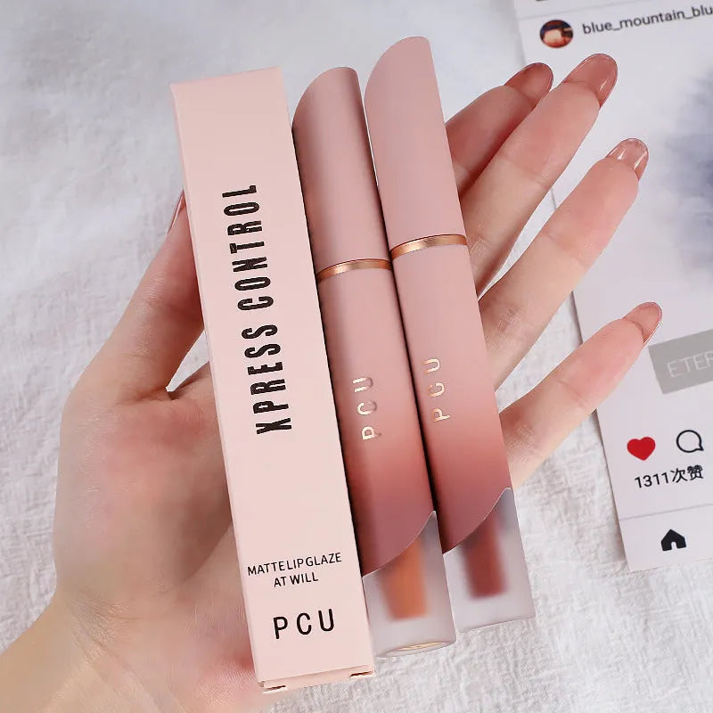 Matte lip and cheek blush in six shades with velvet soft mist texture and non-stick formula