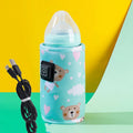 USB baby bottle warmer insulation cover in cartoon designs with thermostatic heating function