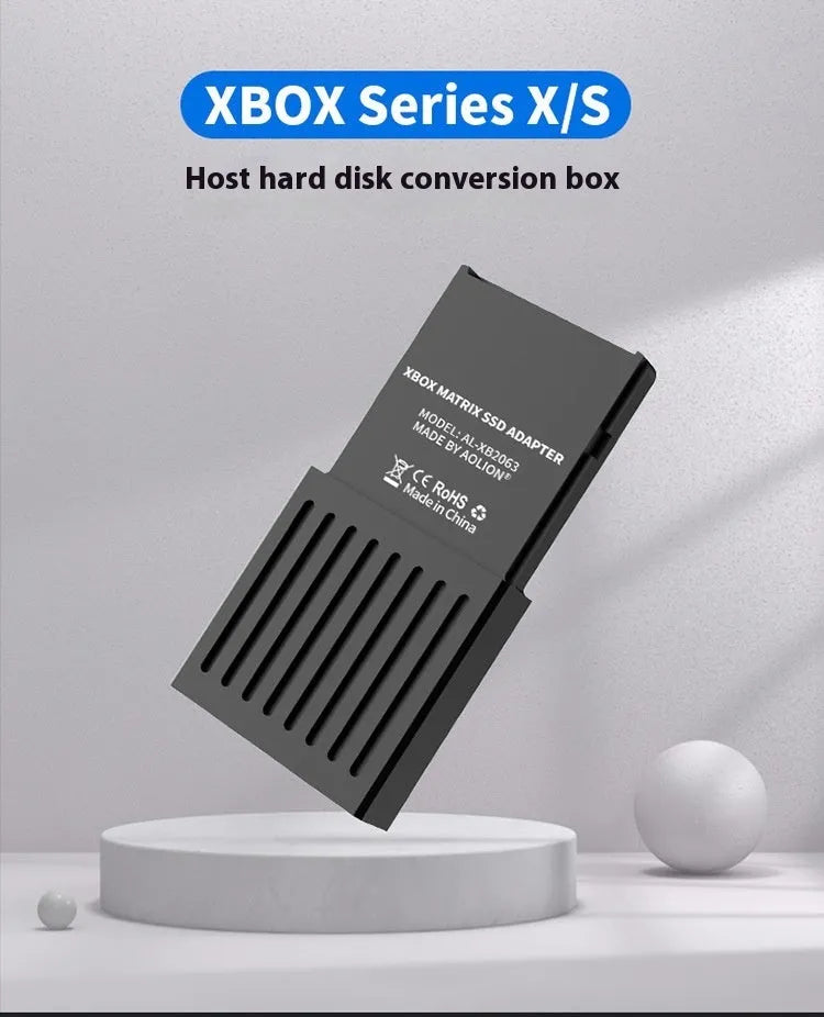 Xbox Series X/S hard disk switching box with aluminium construction and included screwdriver
