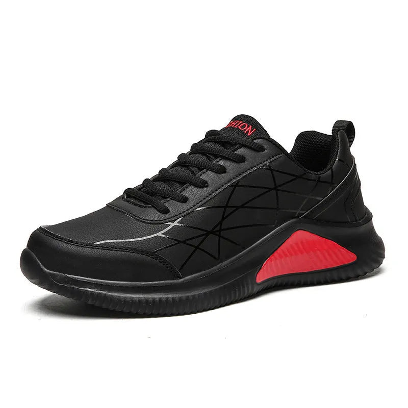 Casual sports running shoes with microfiber upper, mesh lining, PU sole, colour-matching design, sizes 39-44
