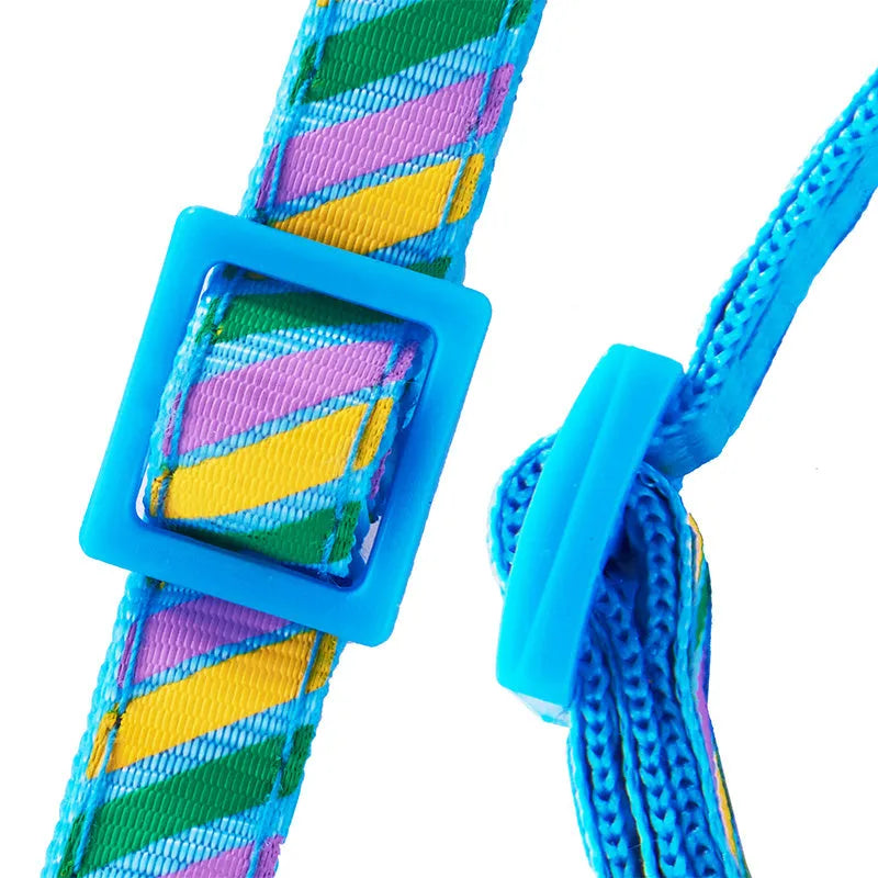 Twill printed PP pet collar with bell, 1.0cm wide, 19-32cm adjustable, shown in six colours