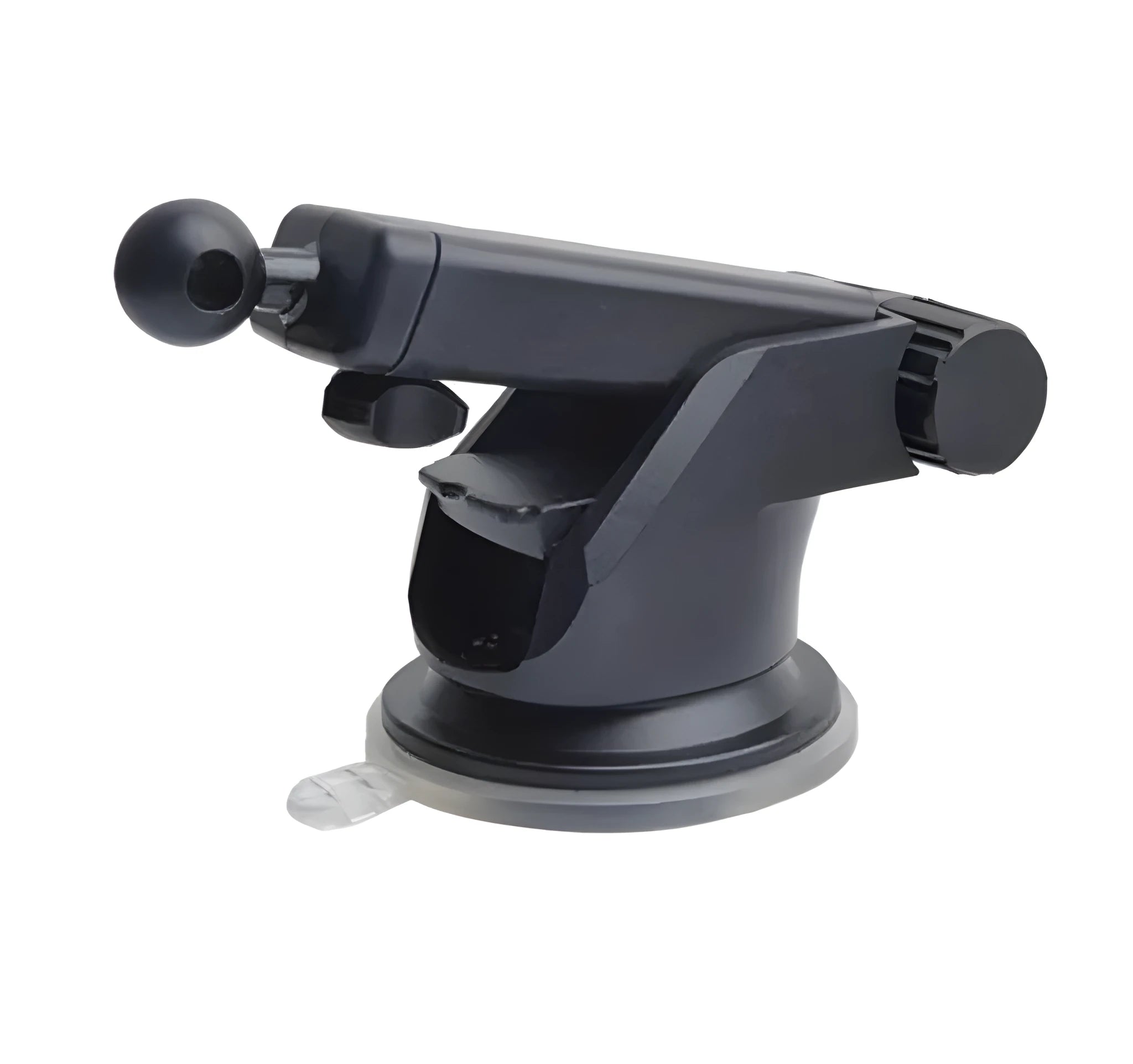 Universal car phone bracket with telescopic arm on vehicle dashboard
