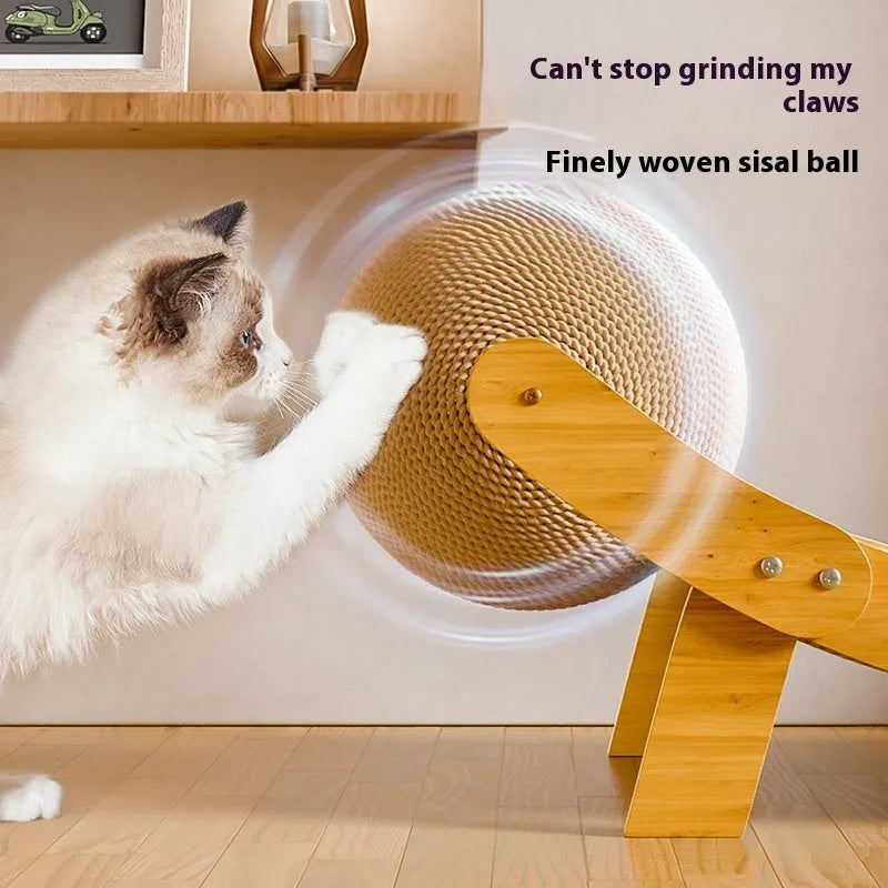Recliner cat scratch board with sisal corrugated paper composite surface in grab column and catch ball colour styles