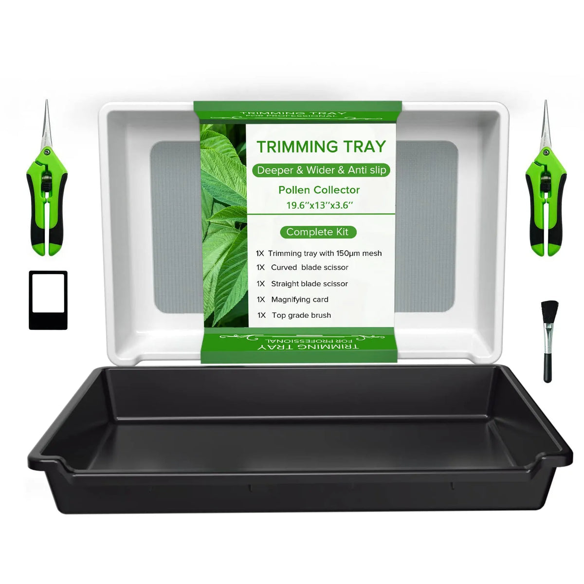 Garden Special shallow cut flower plate pollen tray in plastic and stainless steel for farm use