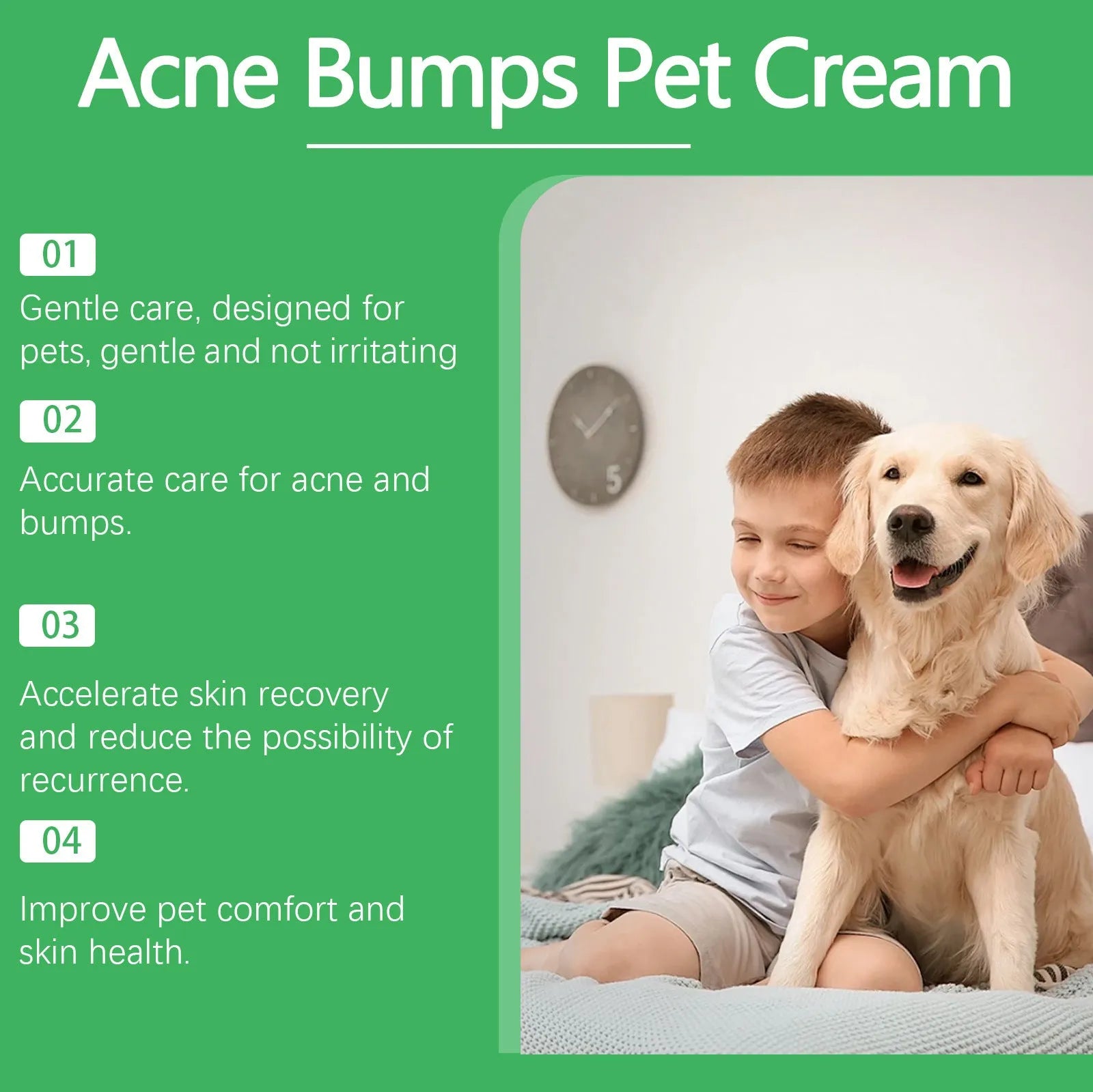 Pet neck cream 25g with aloe and tea tree oil for dog and cat skin care