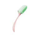 Pink reusable finger toothbrush for dogs and cats, with PP+TPR soft bristles, on white background