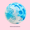 Blue TPR dog bite-resistant molar chew ball on white background
