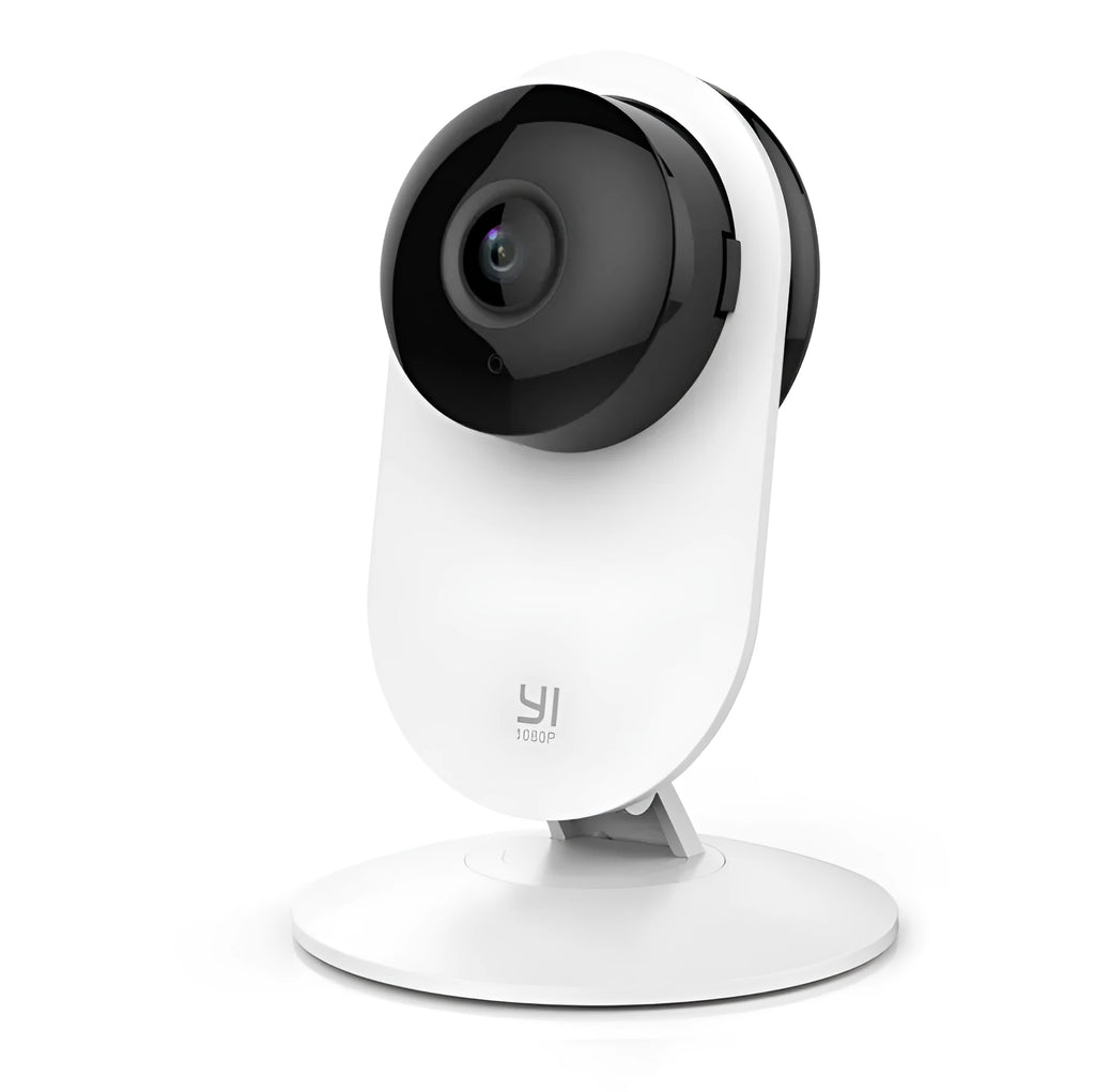 YI Home Camera 1080P white indoor security camera with 112° wide angle lens and night vision up to 9m