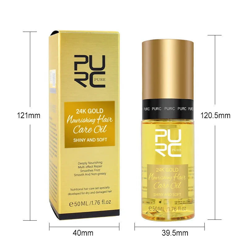 50ml yellow curly hair repair essential oil bottle for scalp care and split end treatment