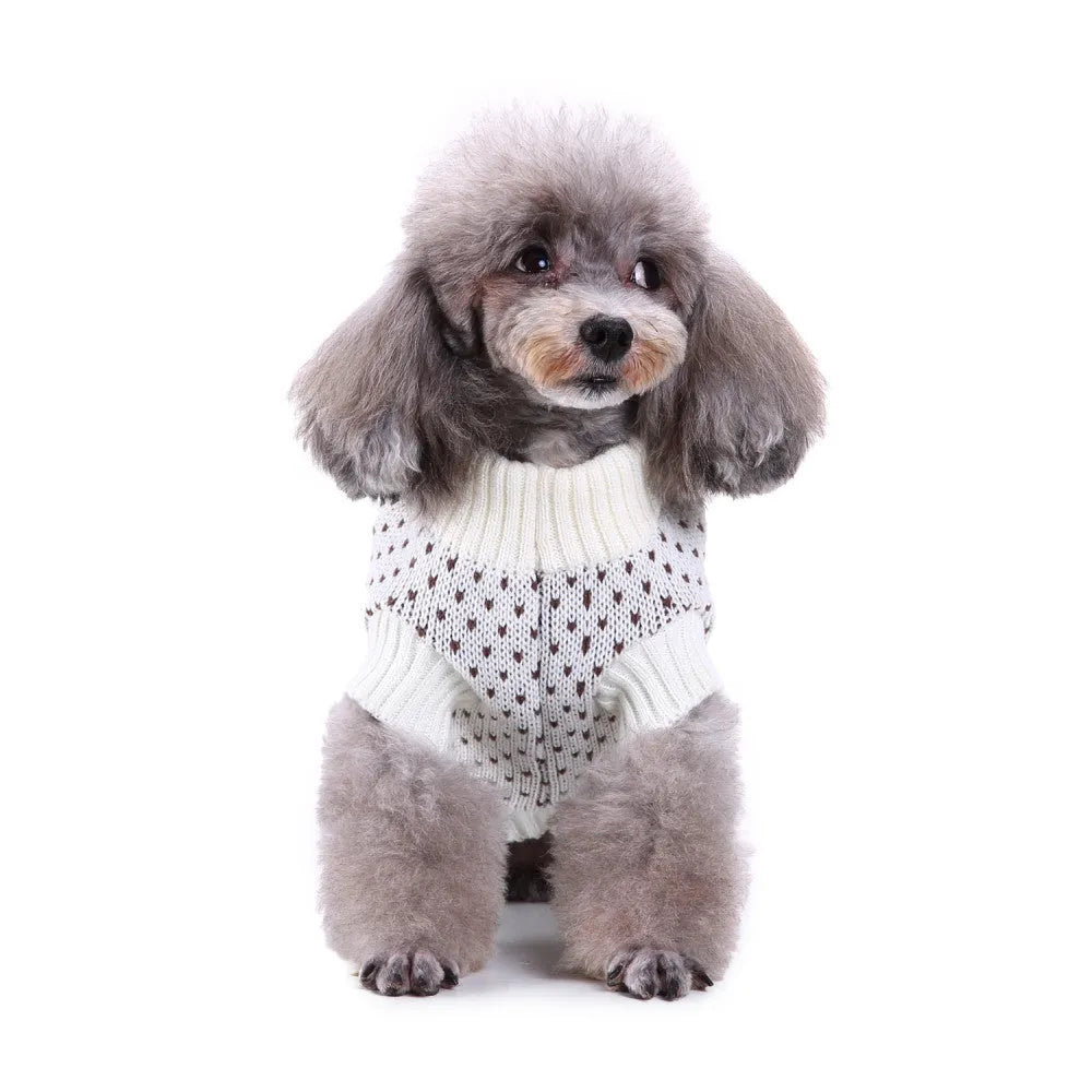 Christmas snowflake dog sweater polyester British style for medium dog