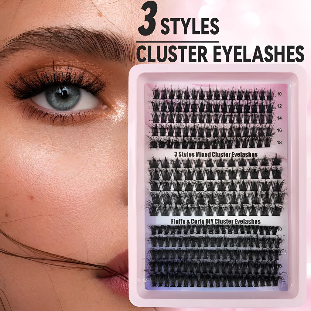 Creative large capacity messy eyelash mixed box with high imitation material false lashes measuring 13.7cm