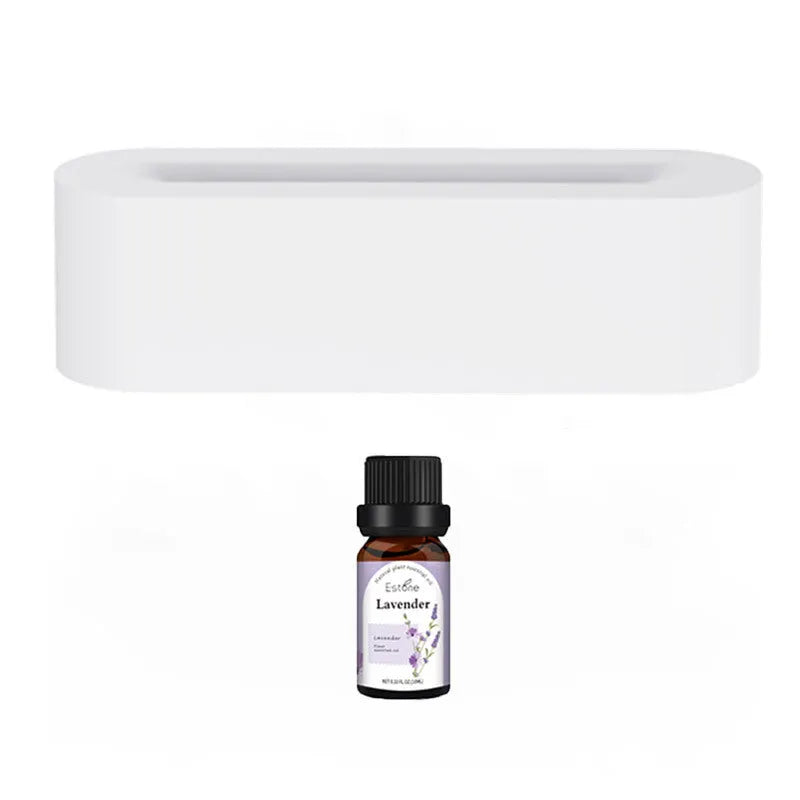 White square flame aroma diffuser with LED lights and water mist emission