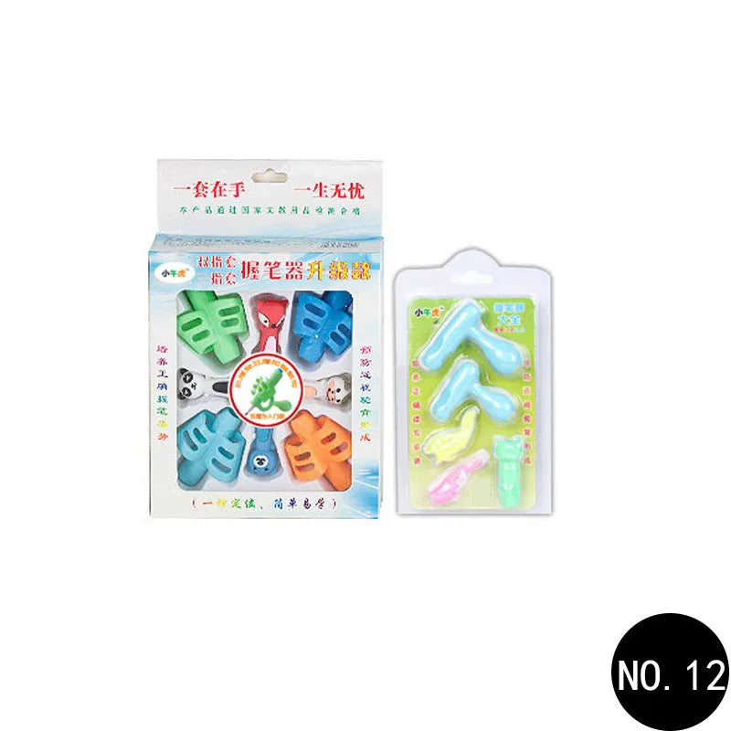 Cartoon character soft rubber pen holder for correcting children's writing posture