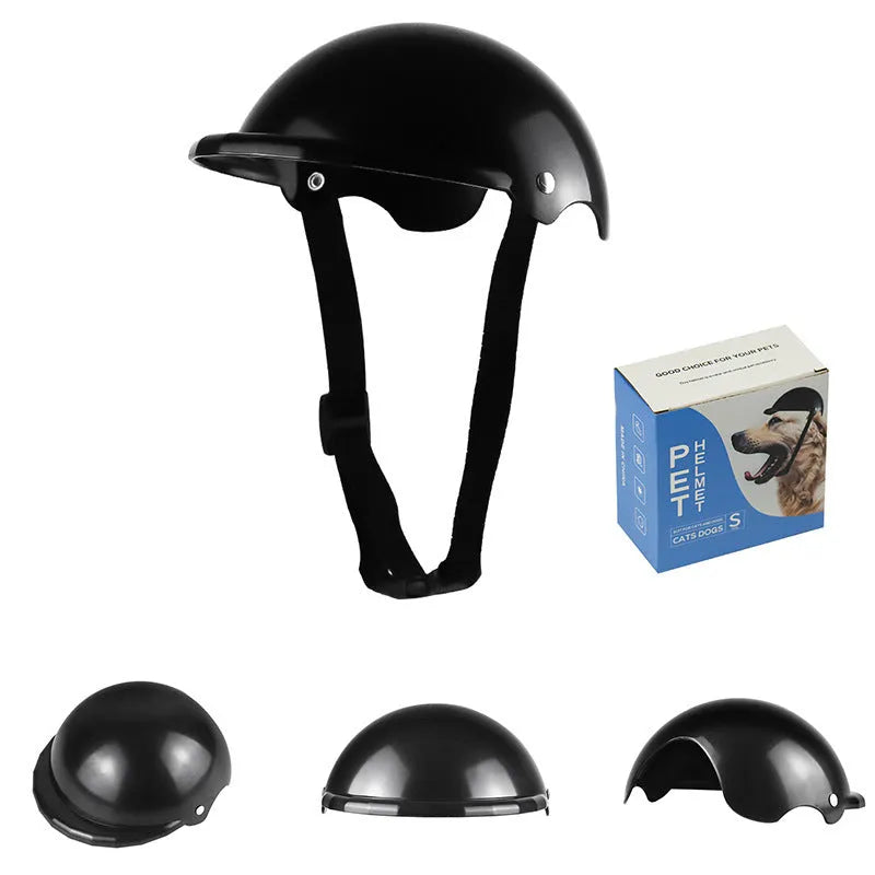 Small S size plastic pet motorcycle safety helmet in four colour options