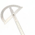 Adjustable protractor with angle measurement scale and ruler