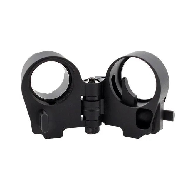 Gen 3 folding stock adapter for AR-15 and AR-10, aluminium, black, 160g, with low hinge and DLC finish