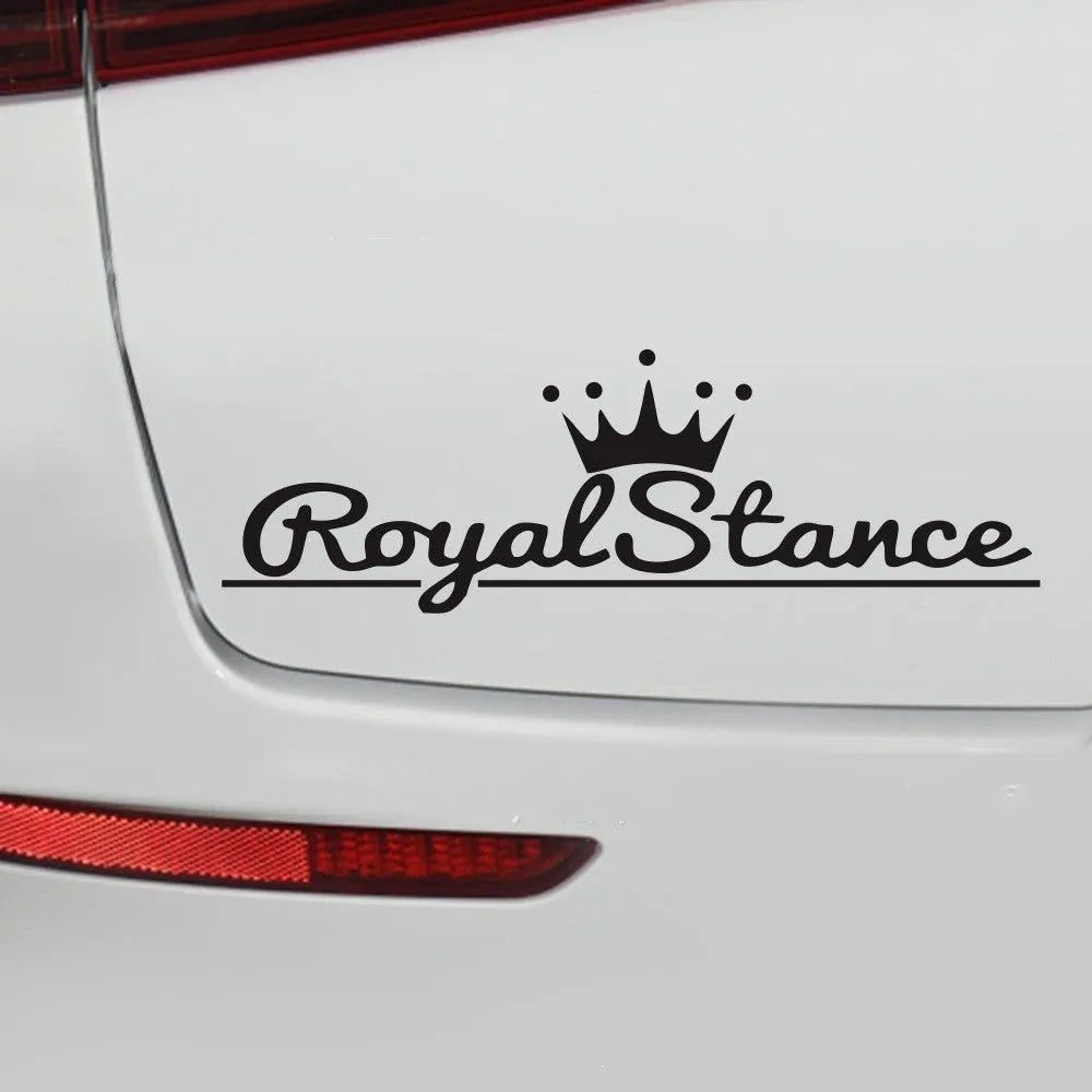 Reflective crown design car sticker measuring 30cm by 12cm in PET vinyl material