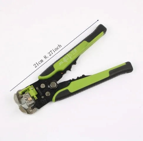 Yellow automatic 3-in-1 wire stripper and crimping plier tool for electrical wiring tasks