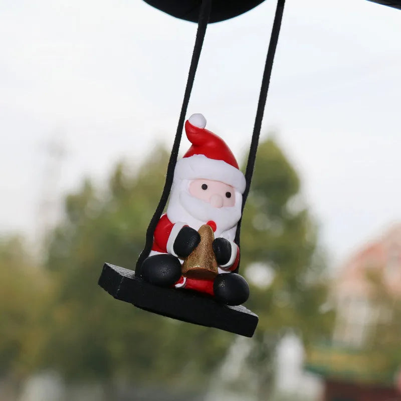 Resin Santa Claus cartoon pendant for car rearview mirror, 4.5 by 3 by 5 centimetres, 20 grams, four styles