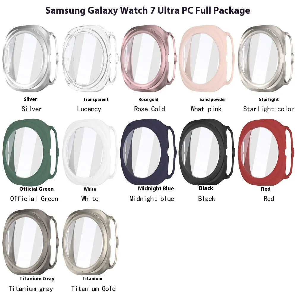 Samsung Galaxy Watch Ultra 47mm PC protective cover in black, showing all-inclusive design.