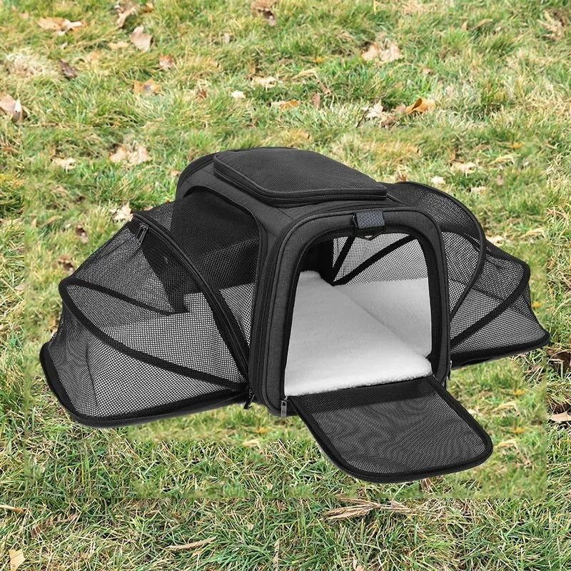 600D cation fabric cat carrier bag in small and large sizes with multiple colour options