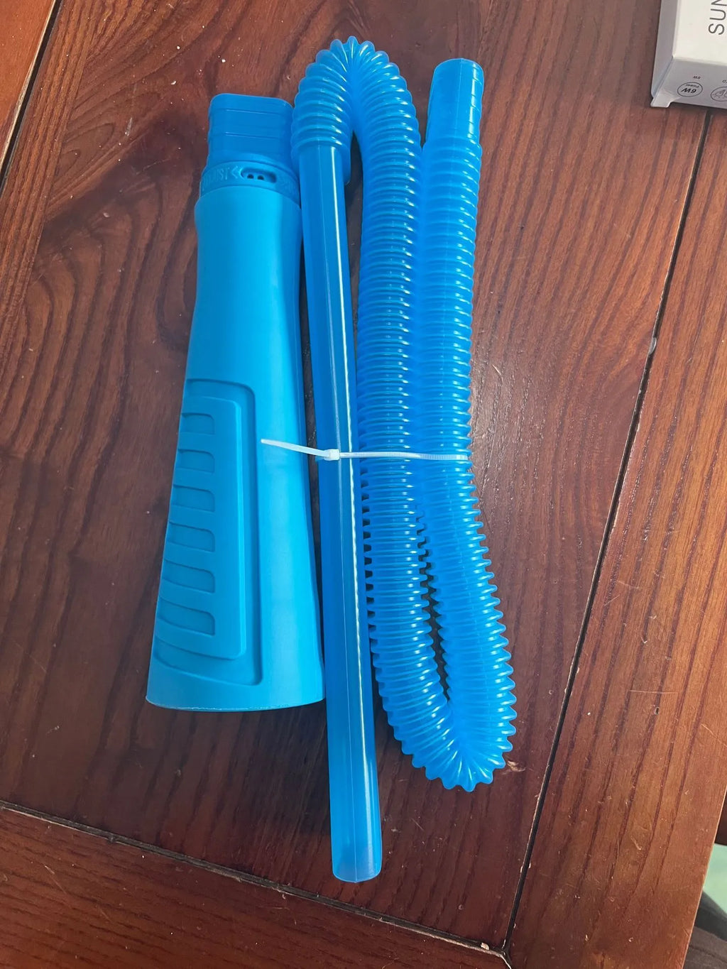 Blue plastic suction pipe attachment for vacuum cleaner with 114cm length for washing machine dust removal