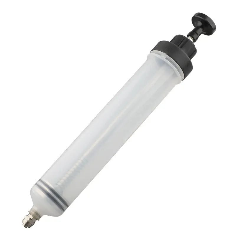 Manual oil change pump with dual suction and injection functions in three barrel sizes