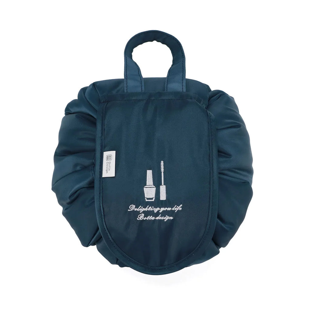 Large capacity waterproof polyester drawstring makeup bag in Korean style, available in multiple colours for travel and home storage