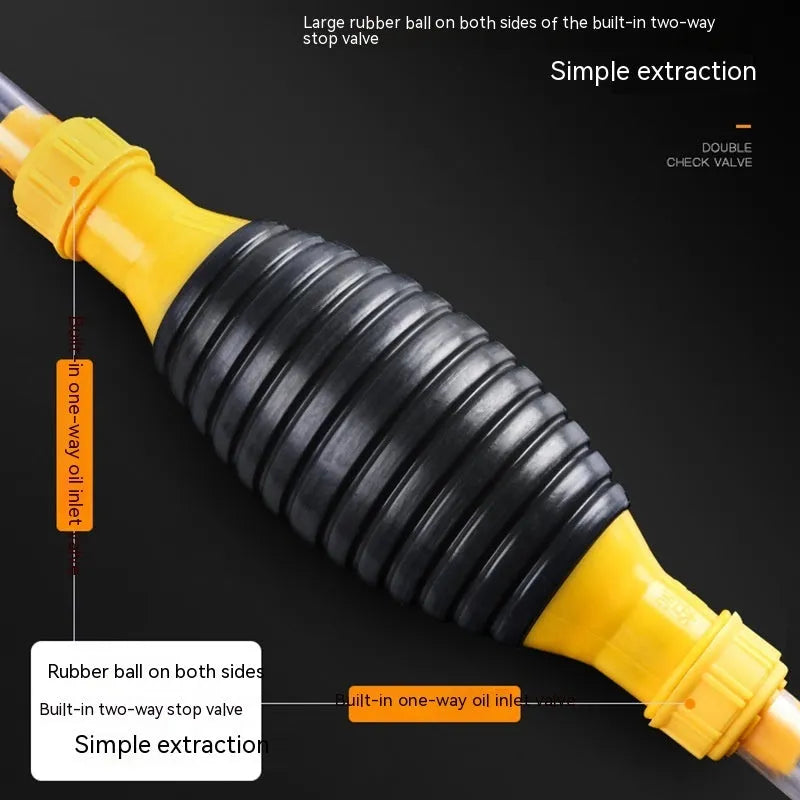 Car manual oil suction pipe set showing flexible tubing for emergency fluid extraction