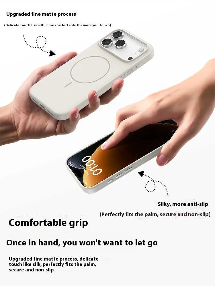 Frosted matte magnetic protective case for iPhone 17 series with camera button cover