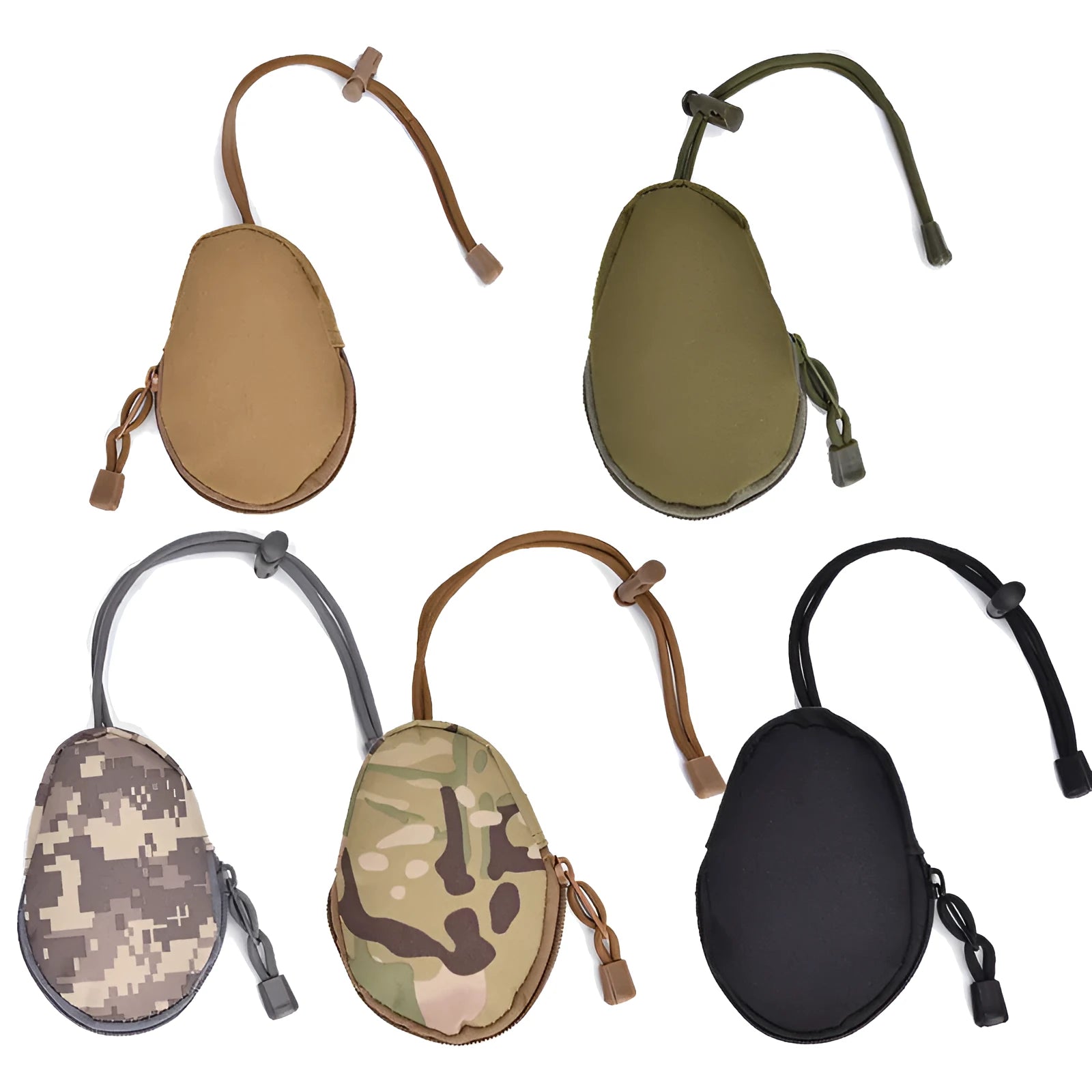 Outdoor multifunctional key pouch with telescopic rope in Oxford cloth measuring 13cm by 8cm