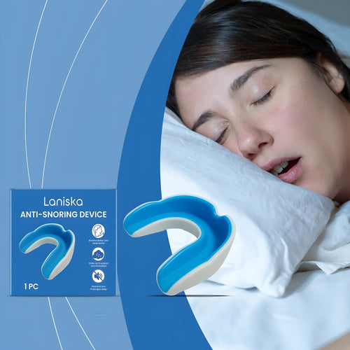 A single-unit anti-snoring stopper device for gentle night care.