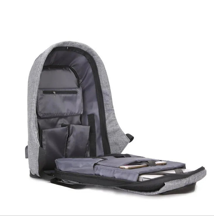 Anti-theft travel backpack Oxford fabric 26cm x 43cm x 11cm unisex business computer backpack zipper closure