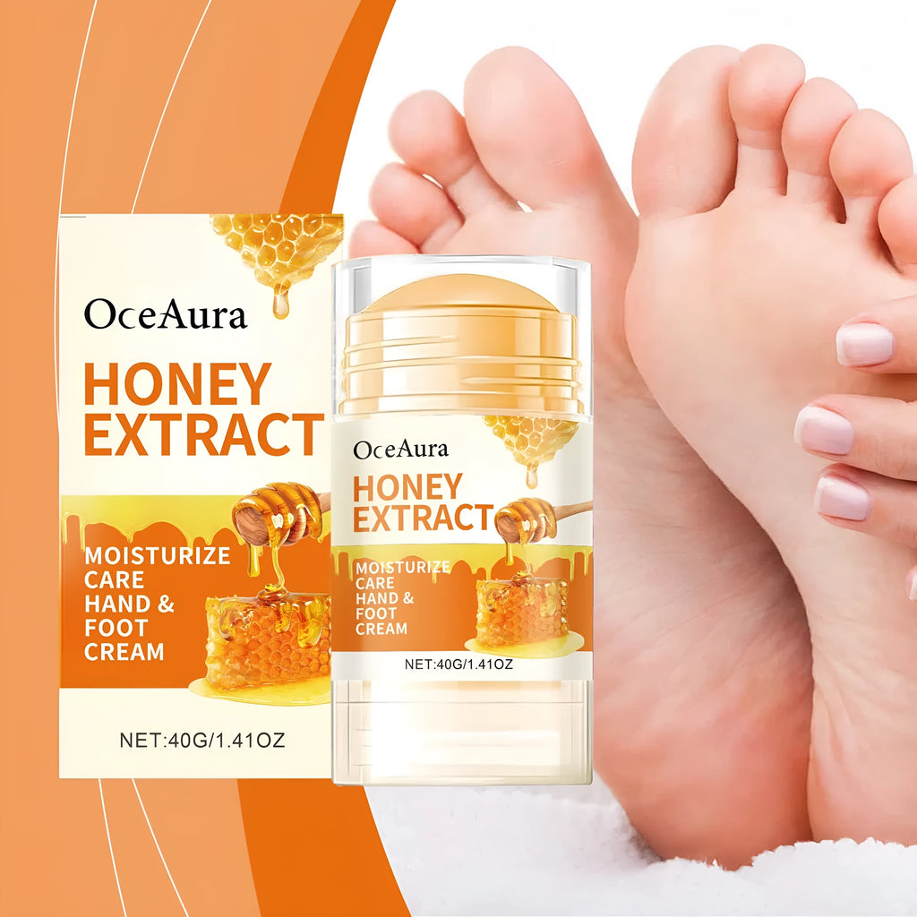 OCEAURA Honey Moisturising Care Stick 40g for heels, elbows, and knees.
