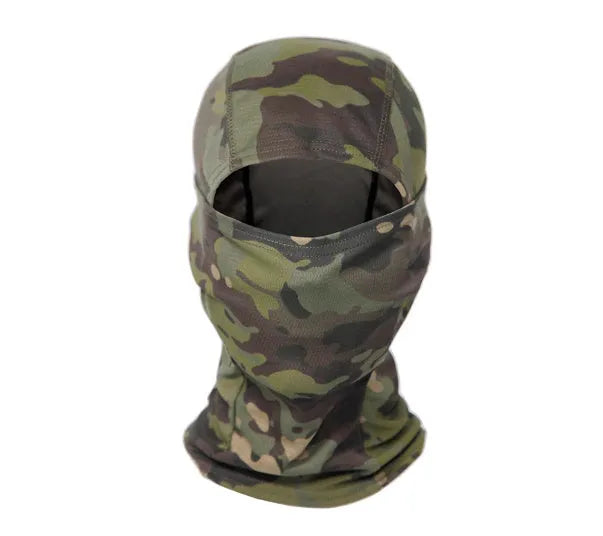 Men's sun protection fishing mask in snow colour, pullover style with full face and neck coverage
