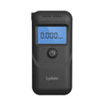 Black household alcohol tester with digital display for breath alcohol measurement and drunk driving checks