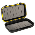Fishing Double-sided Waterproof Fly Box Fly Fishing Gear Box ABS Impact-resistant Plastic 135x80x30mm with Silicone Sealing Ring and Foam Insert Black Lure Storage Case