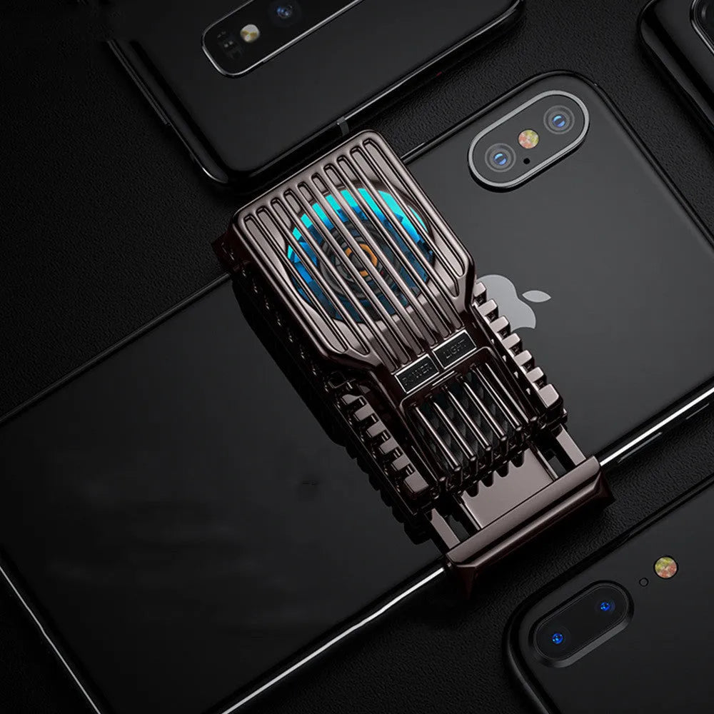 Mobile phone radiator cooling accessory with clip for 4-7 inch smartphones in black colour