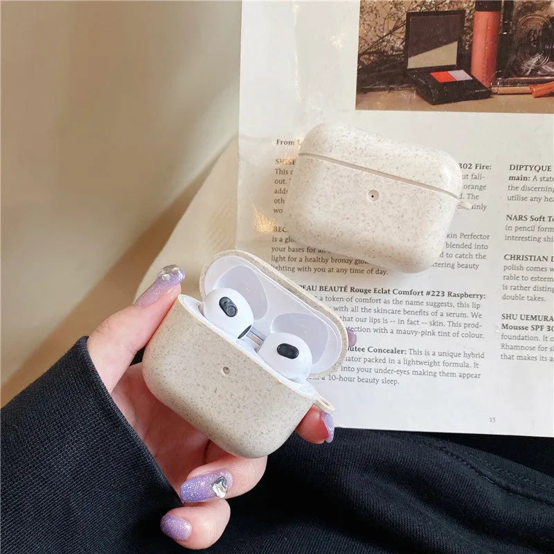 Silicone plastic degradable protective sleeve for Apple AirPods charging case soft touch solid colour