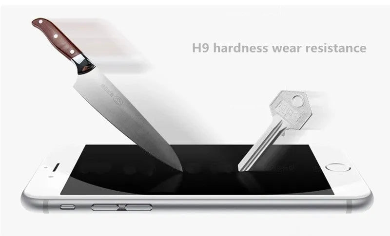 0.26mm thick tempered glass screen protector with 9H hardness rating for smartphone scratch protection